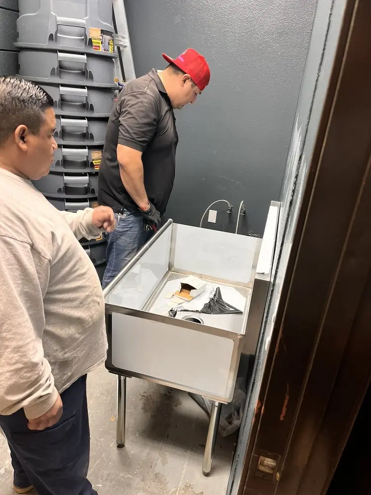 Commercial plumbing and sink installation in Brickton