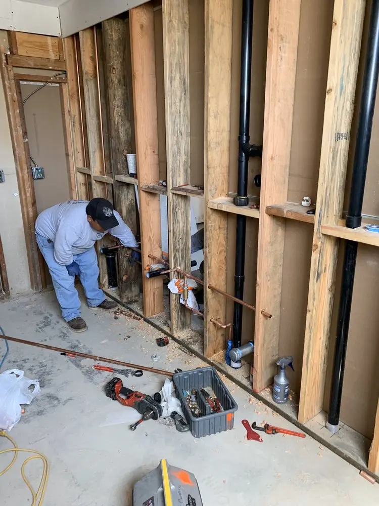Commercial rough-in plumbing for Gas Line Repair in Brickton